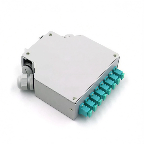 How are the wiring conduits installed in the distribution box